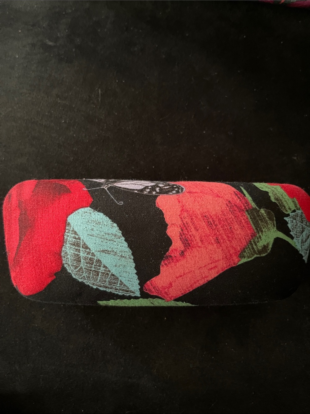 Vera Bradley Floral Eyeglass Case with Red Poppy Design